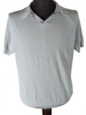 Weatherproof Vintage Blue Knit Polo Men’s Medium